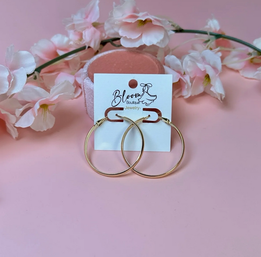 Gold hoops thin