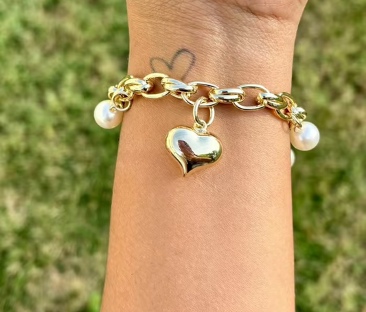 Chunky Heart Bracelet