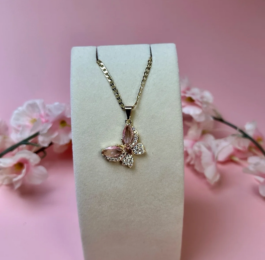 Mini 3D butterfly necklace