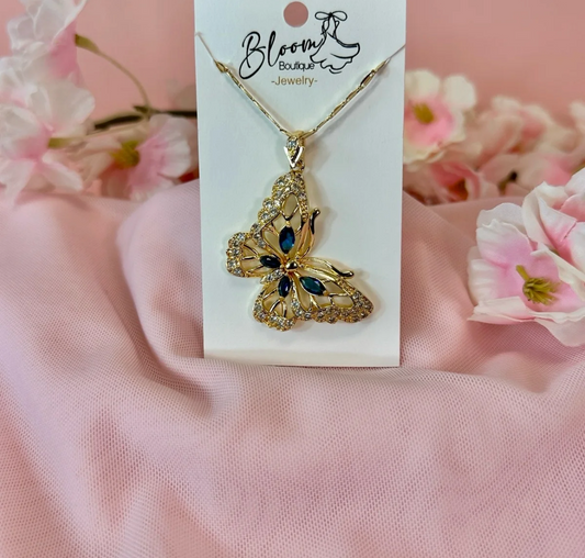 3D butterfly necklace