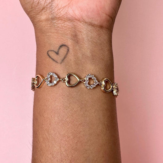 Bling Heart Bracelet