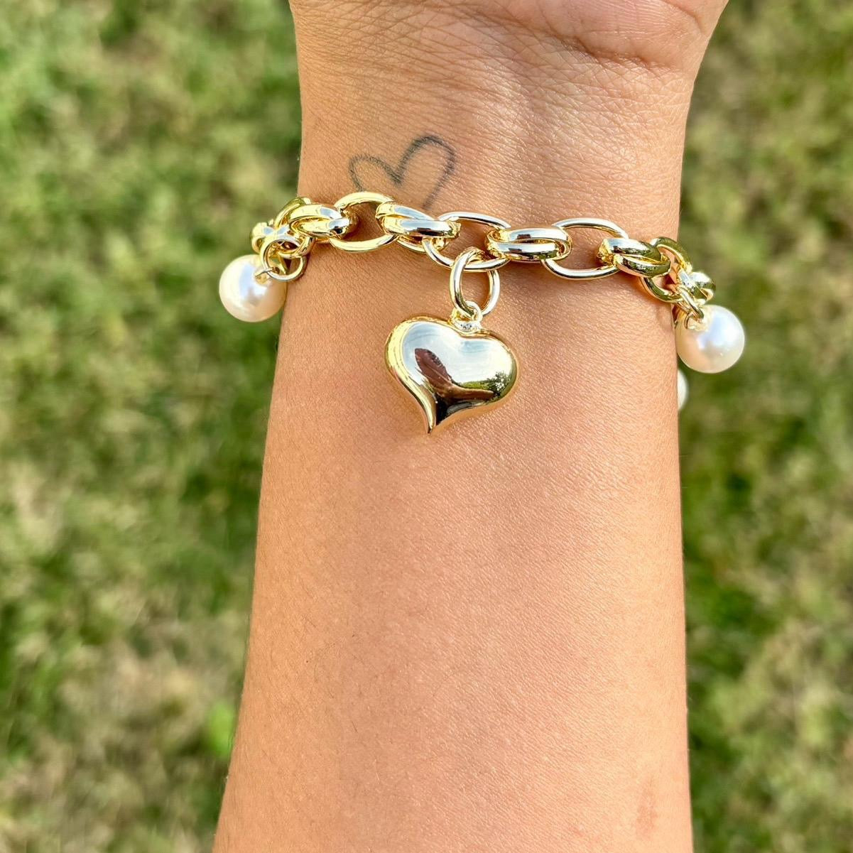 Chunky Heart Bracelet