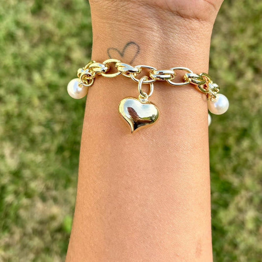 Chunky Heart Bracelet