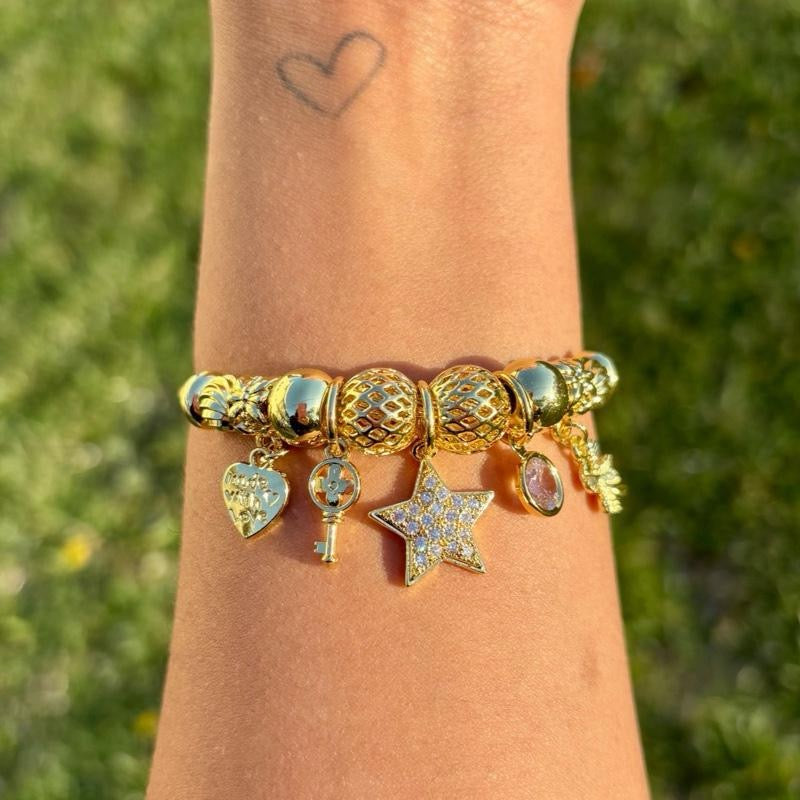 Gold Charm Bracelet