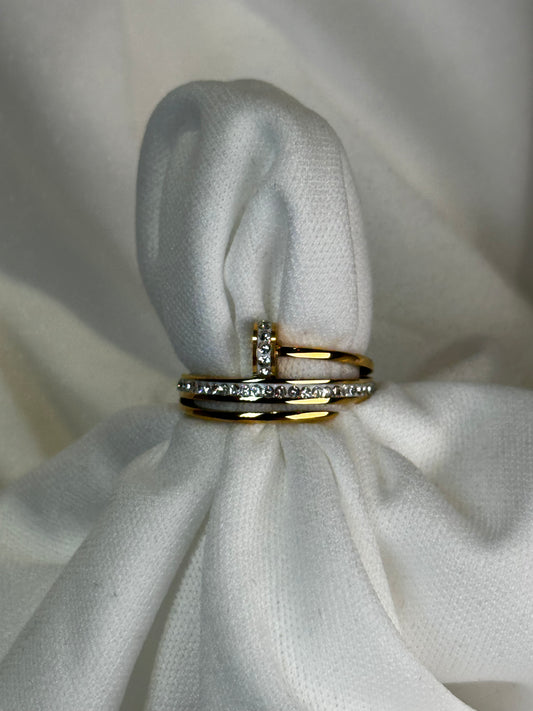 Cartier Nail Ring, Thin (Gold and silver)