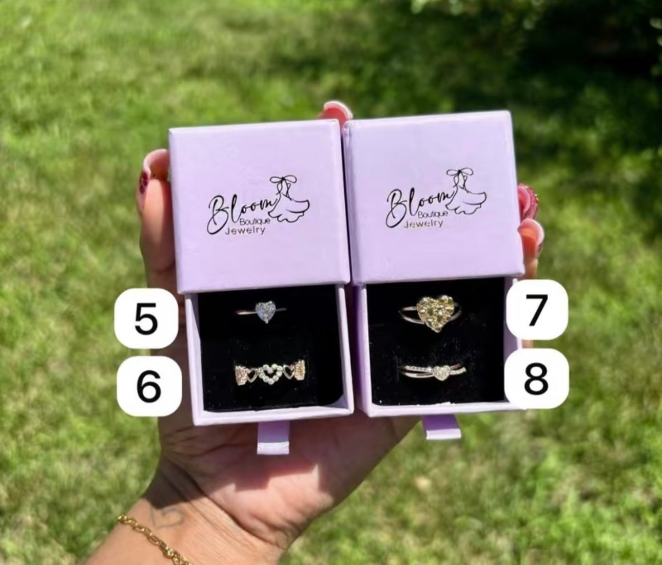 Bloom Jewelry Heart Rings
