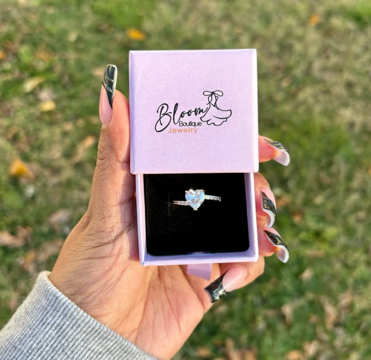 Adjustable Heart ring