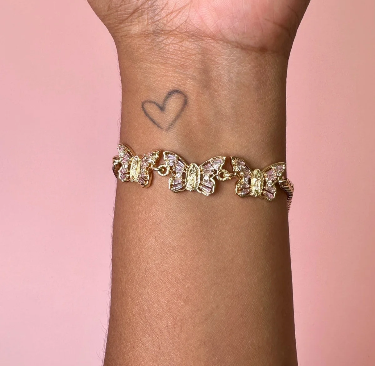 Virgencita butterfly bracelet