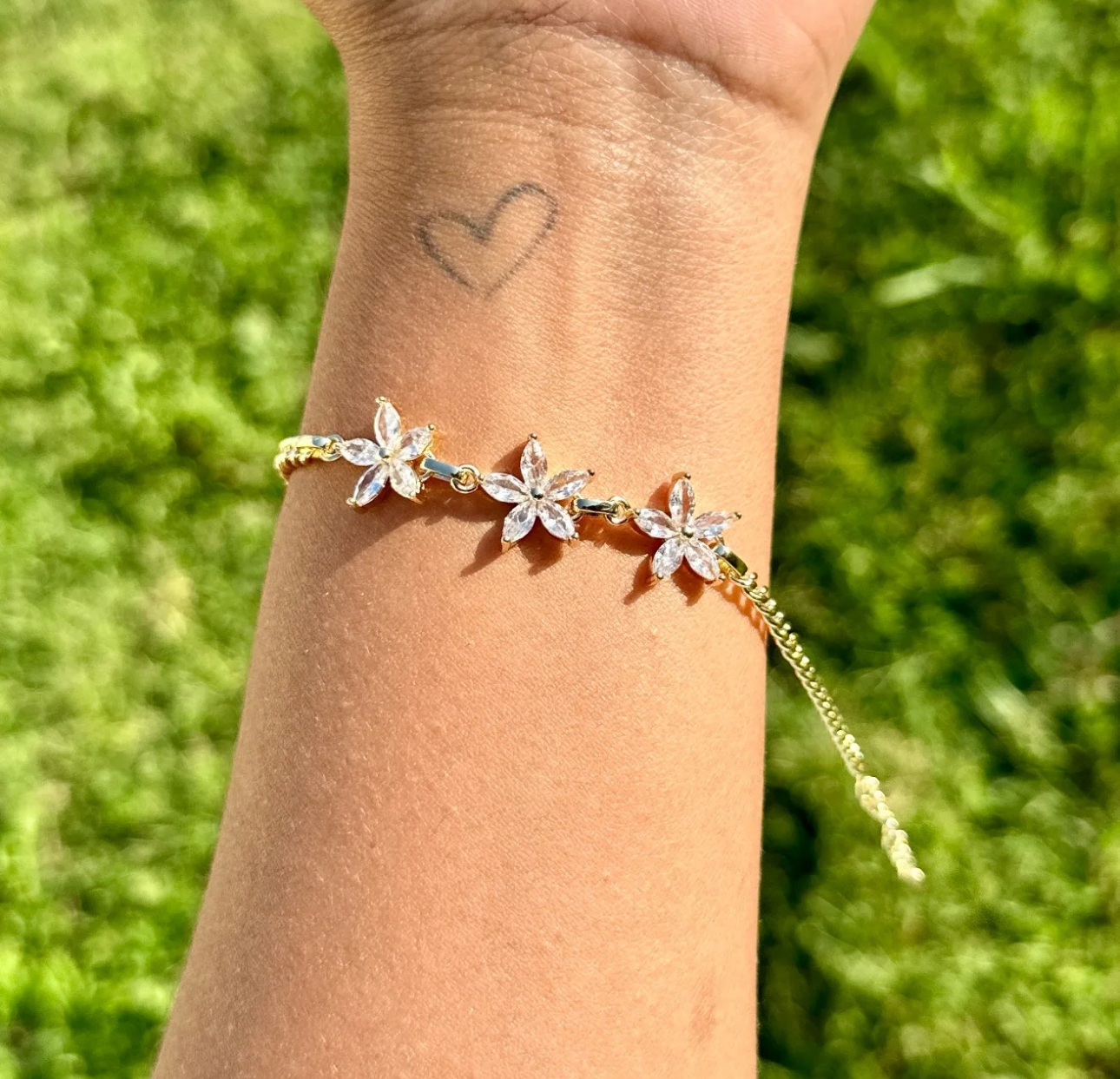 3 flower bracelet
