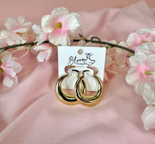 Gold Hoops Chunky