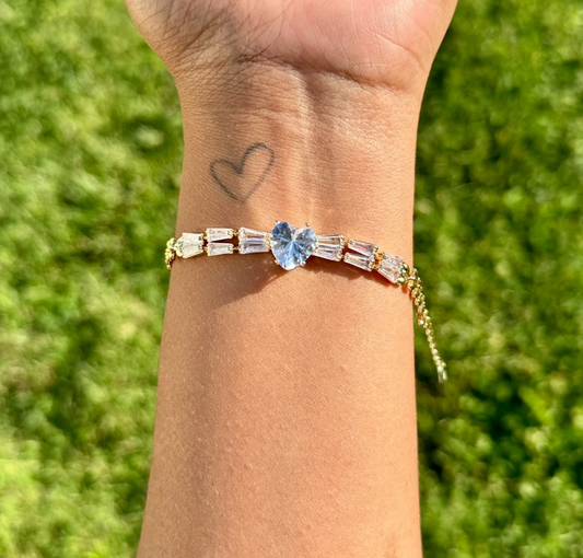 Crystal heart bracelet