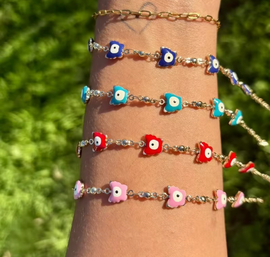 Mal de ojo butterfly bracelet