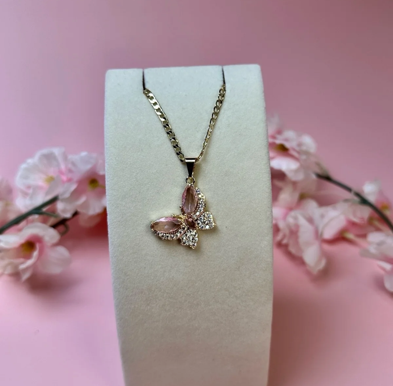 Mini 3D butterfly necklace